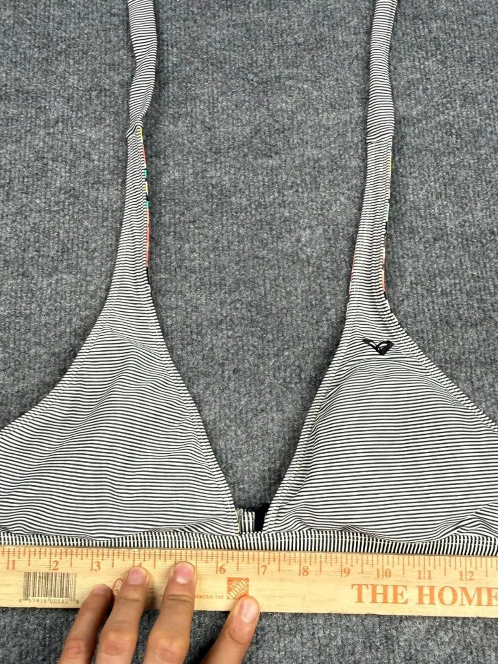Roxy Reversible Triangle Bikini Top No Size Tag Check Measurements Fits L/XL